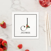 SERVIETTE EN PAPIER LETTRE JAUNE DE BEAUTÉ MONOGRAPHIQUE JAUNE (En situation)