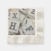 Serviette En Papier LETTRE JEU Alphabet TISSUS (Devant)