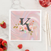 Serviette En Papier Lettre K (En situation)