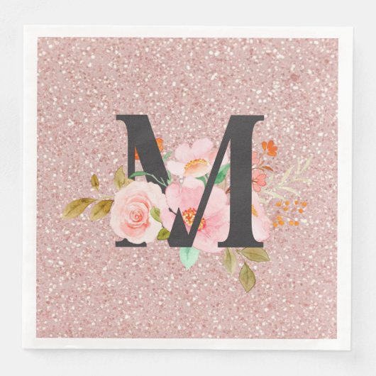 Serviette En Papier Lettre M (Devant)