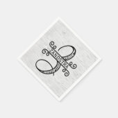 Serviette En Papier Lettre monogramme Z avec nom de famille (Coin)