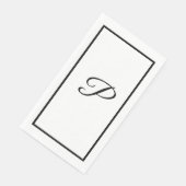 Serviette En Papier Lettre monogrammes Mariage de Fête des mariées noi (Coin)