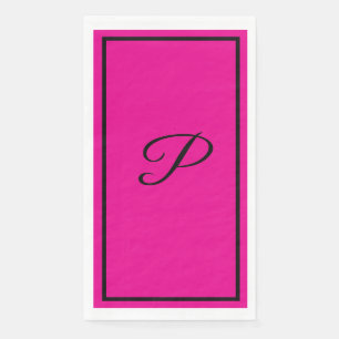 Serviette En Papier Lettre monogrammes Mariage Fête des mariées rose c