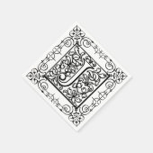 Serviette En Papier Lettre monographie J (Coin)