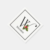 Serviette En Papier LETTRE MONOGRAPHIQUE W DE VACANCES Papier personna (Coin)