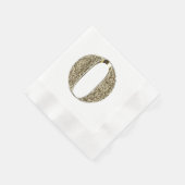 SERVIETTE EN PAPIER LETTRE MONOMOBILE INITIALE O OR ÉCLAIRÉE (Coin)
