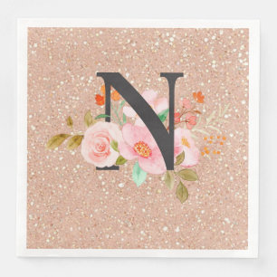 Serviette En Papier Lettre N