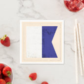 Serviette En Papier Lettre nautique "A" Signal Indicateur (En situation)
