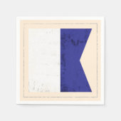 Serviette En Papier Lettre nautique "A" Signal Indicateur (Devant)