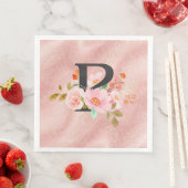Serviette En Papier Lettre P (En situation)