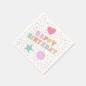 Serviette En Papier Lettre preppy Patch Plaques papier d'anniversaire (Coin)