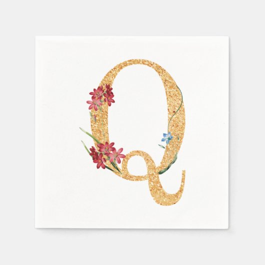 Serviette En Papier Lettre q (Devant)