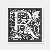 Serviette En Papier Lettre R Monogramme médiéval Art Nouveau (Devant)