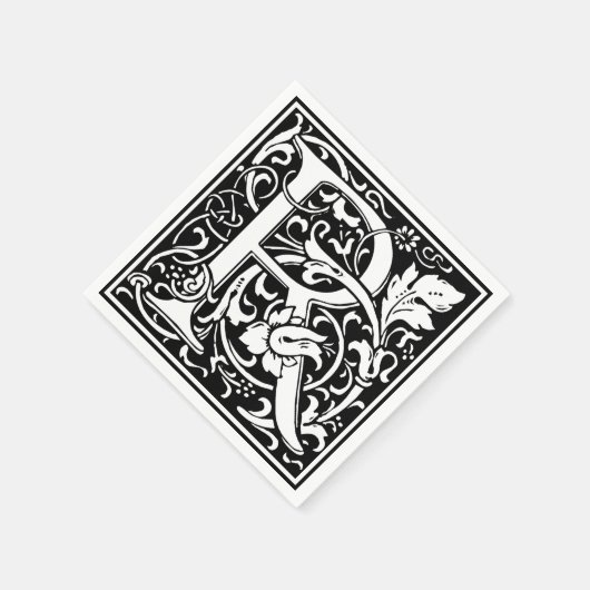 Serviette En Papier Lettre R Monogramme médiéval Art Nouveau (Coin)