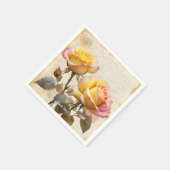 Serviette En Papier Lettre Rose mignonne Imaginaire Écrits (Coin)