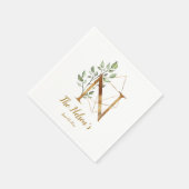 Serviette En Papier Lettre stylisée N Mariage floral serviettes (Coin)