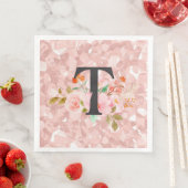 Serviette En Papier Lettre T (En situation)