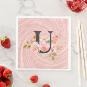 Serviette En Papier Lettre U (En situation)