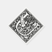 Serviette En Papier Lettre U Monogramme médiéval Art Nouveau (Coin)