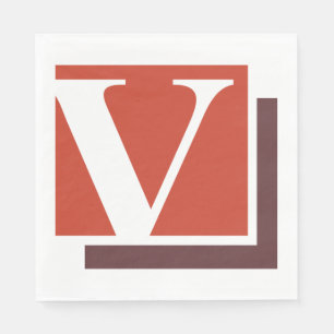 Serviette En Papier Lettre V