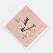 Serviette En Papier Lettre V (Coin)