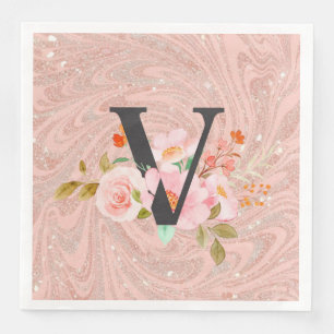Serviette En Papier Lettre V