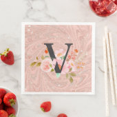 Serviette En Papier Lettre V (En situation)