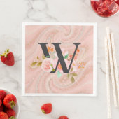 Serviette En Papier Lettre W (En situation)