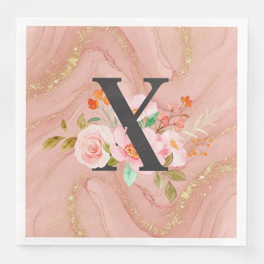 Serviette En Papier Lettre X (Devant)