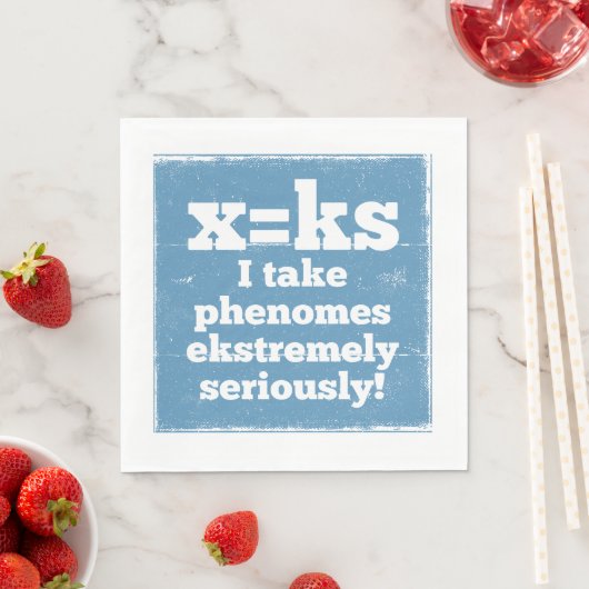 Serviette En Papier lettre x phenome k phonie sonore (En situation)