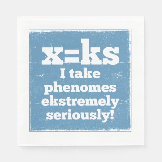 Serviette En Papier lettre x phenome k phonie sonore (Devant)