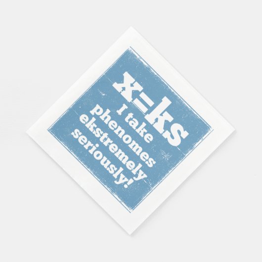 Serviette En Papier lettre x phenome k phonie sonore (Coin)
