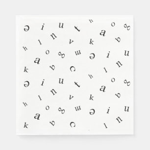 Serviette En Papier Lettres