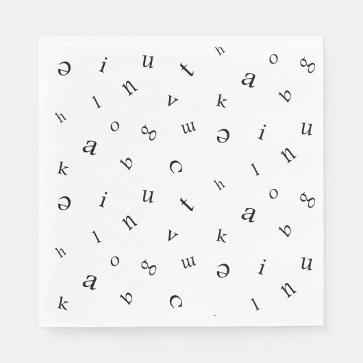 Serviette En Papier Lettres (Devant)