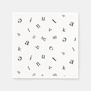 Serviette En Papier Lettres.
