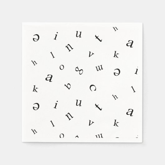 Serviette En Papier Lettres. (Devant)