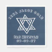 Serviette En Papier LETTRES DE DÉTAIL STAR DU Bat mitzvah DAVID Custom (Devant)