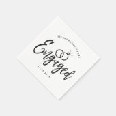 Serviette En Papier Lettres de script de la partie d'engagement (Coin)