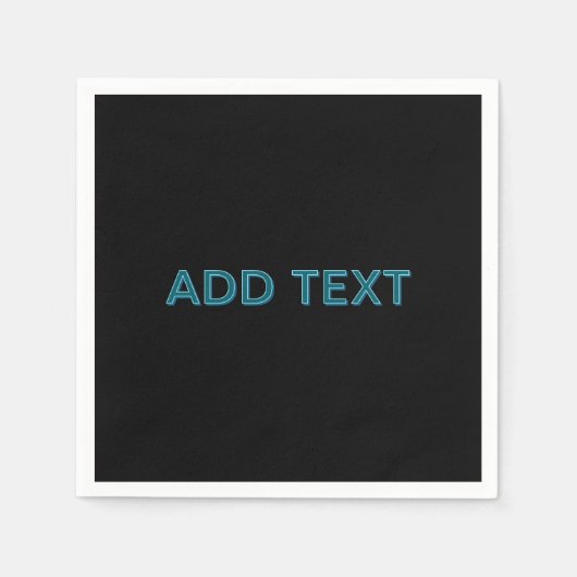 Serviette En Papier Lettres éditées modifiables avec ombre portée (Devant)