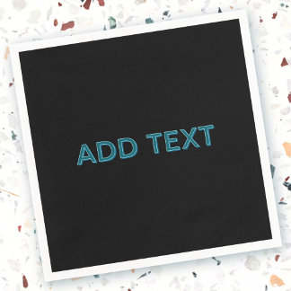 Serviette En Papier Lettres éditées modifiables avec ombre portée