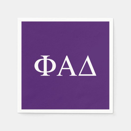Serviette En Papier Lettres grecques Phi Alpha Delta (Devant)