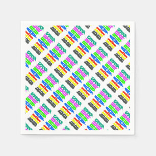 Serviette En Papier Lettres joyeuses colorées de Biélorussie