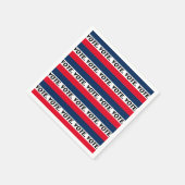 Serviette En Papier Lettres noires "Voter", blanc rouge (Coin)
