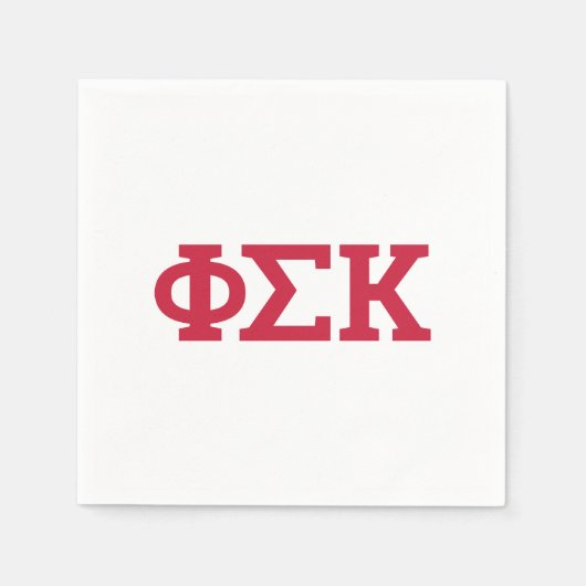 Serviette En Papier Lettres Phi Sigma Kappa (Devant)