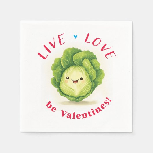 Serviette En Papier Lettuce Be Valentines serviettes (Devant)