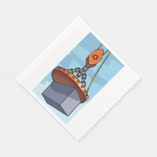 Serviette En Papier Levage de grue (Coin)