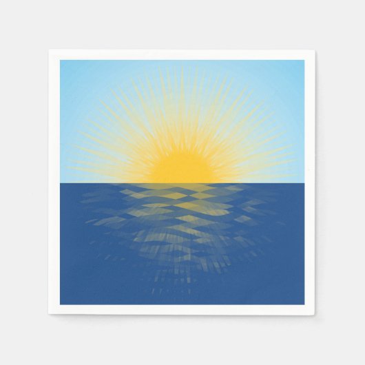 Serviette En Papier Lever de soleil sur l'océan Nouveaux débuts (Devant)