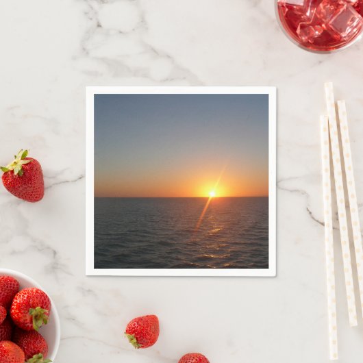 Serviette En Papier Lever du soleil à Sea III Océan Horizon (En situation)