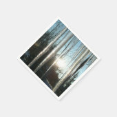 Serviette En Papier Lever du soleil à travers Icicles hiver Photograph (Coin)