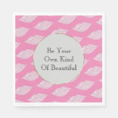 Serviette En Papier Lèvres diamant rose blanc (Devant)